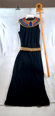 Cleopatra  Egyptian Queen Halloween Costume Adult Women's Size M/L Princess Cut