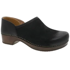 Dansko Brenna Women's Clogs, Black Burnished Suede, W37