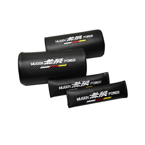 4 almohadas de hombro de fibra de carbono reposacabezas de fibra de carbono para asiento de automóvil eléctricas Mugen - Imagen 2 de 10