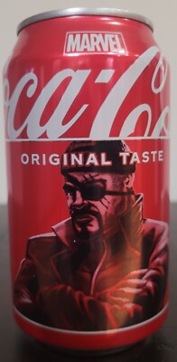 Coca Cola Limited Edition Collectors Marvel NICK FURY Can Unopened!