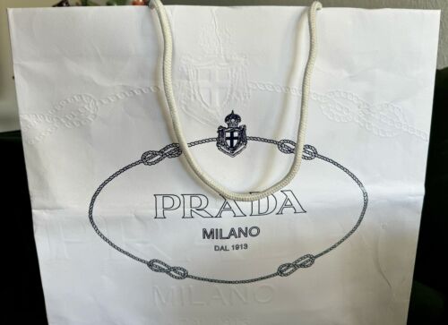 Prada Shopping Bag Large White Paper 15.75”x16.5”x5.5” With tear - Picture 1 of 6