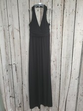 HHP Women's Small Express Black Ruched Halter Neck Dress Ballgown Gown NEW NWT