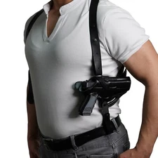 K061 Miami Vice Horizontal Shoulder Holster For GLOCK 17 19 22 23 RH Handmade!