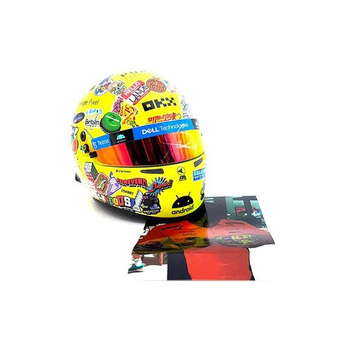 Casco Bell escala 1/2 2023 Lando Norris firmado McLaren Austin Fórmula 1 GP - Imagen 1 de 7