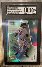 2019 FERNANDO TATIS JR. PANINI CHRONICLES ROOKIE-STATUS GREEN AUTO /10 SGC 10