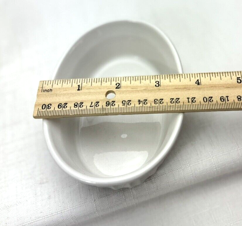Corning Ware French White 4oz Ramekin Bowls Set of 4 Oval 5oz Set of 2 Stoneware - Picture 6 of 8