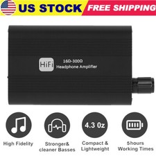 Portable HiFi Headphone Amplifier Amp 3.5mm Headset Amplifier Two-Stage GAIN US