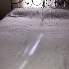 Restoration Hardware Baby  Child Linen/ Cotton Ruffled Full/Queen Duvet Cover