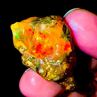 Äthiopische Opal, Natürlich fire opal Grobem, Schnitt Grad oil opal Roh 49 Karat