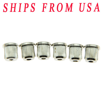 KAISH 6x Nickel Guitar String Thru Body 5/16'' String Ferrules fit USA Telecaster