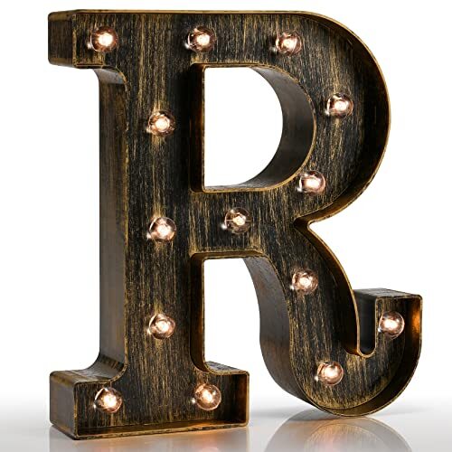 Vintage Light Up Marquee Letters With Lights “ Illuminated