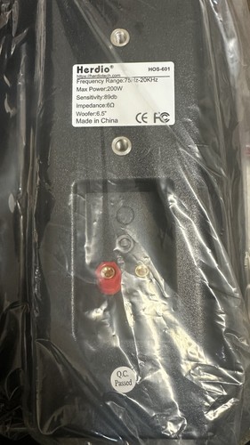 6,5 in Herdio Altoparlanti Passivi da Esterno Impermeabili Cablati 400 Watt (Coppia,Nero) - Foto 10 di 13