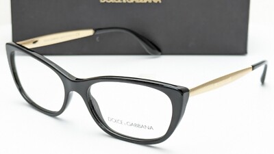 Dolce & Gabbana DG3279 501 Cat Eye Black Womens Eyeglasses 53mm