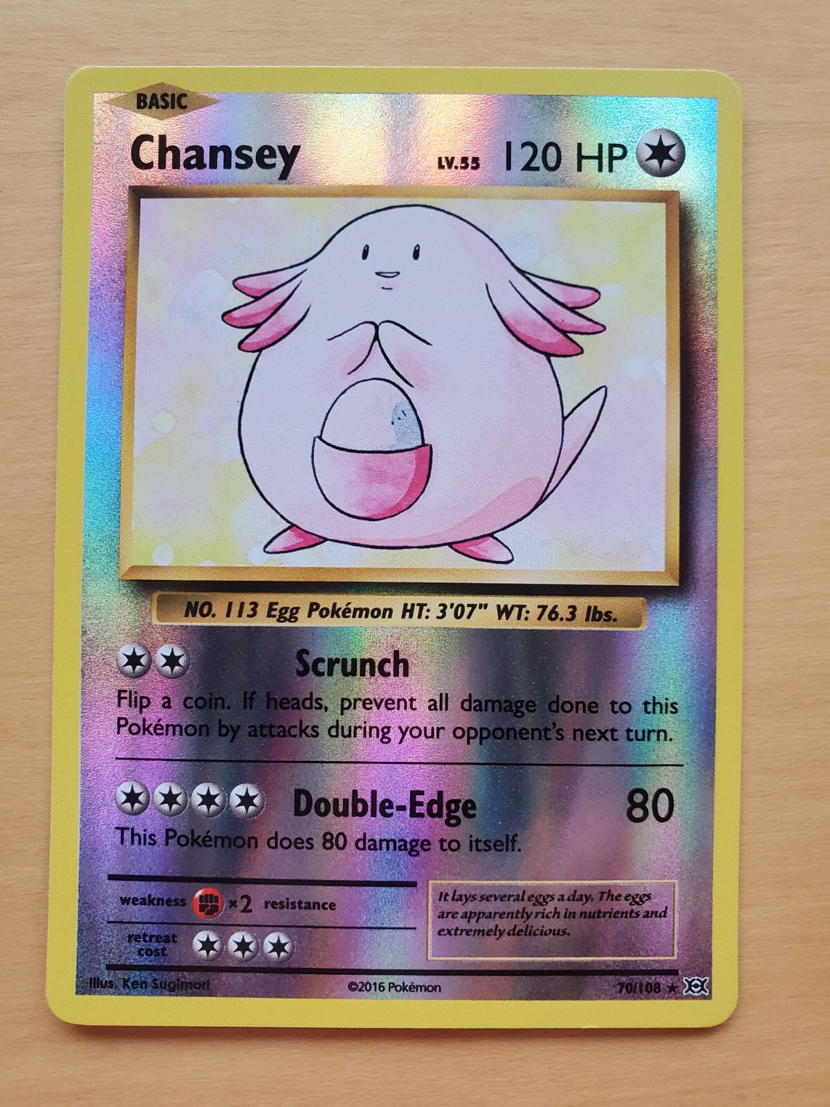 Chansey 70/108 XY Evolutions 2016 Rare Reverse Holo Pokemon Trading Card TCG NM