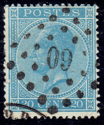 BELGIUM - 1865-1867 - KING LEOPOLD I 5 Assorted stamps - Sc#18, 19, 19a, 20 & 21 - Picture 4 of 7