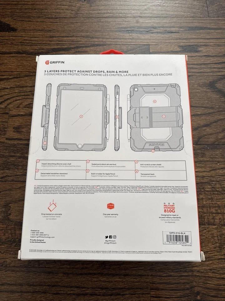 GRIFFIN Survivor All-Terrain Rugged Heavy Case - iPad  10.2 (2019 & 2020) - Image 2 of 2