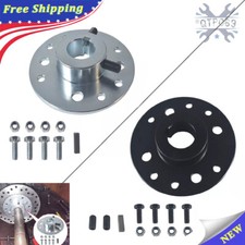 Silver/Black Sprocket Hub 1" Bore 1/4" Keyway Hardware Kit For Go-Kart Mini Bike