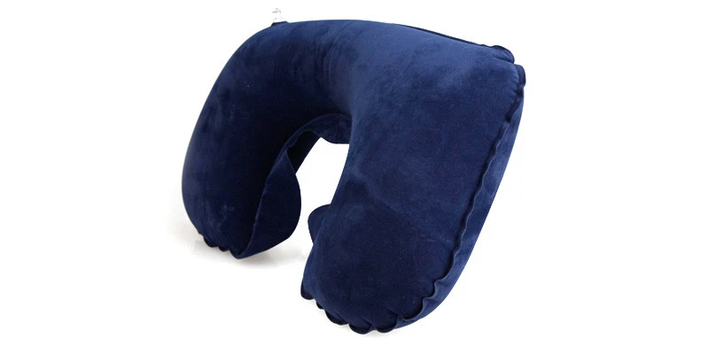 2x Portable Inflatable U Shaped Travel Neck Pillow Car Flight Head Rest Cushion - image 4 of 4