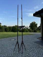 2x TREPPIEDI circa 290 cm, molle, come nuovi, registrazioni audio/microfoni, servizio fotografico/lampade