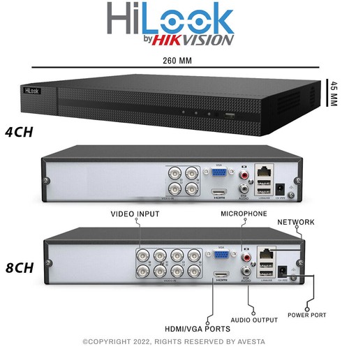 HIKVISION CCTV SECURITY SYSTEM 2MP AUDIO MIC CAMERA ColorVU Outdoor Night Vision - Picture 3 of 26