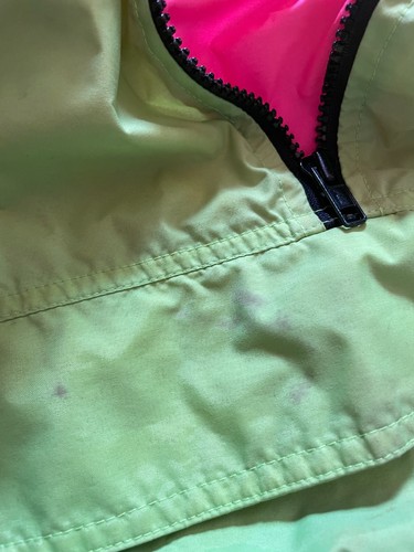 VTG 80s Pacific Scene Nylon Anorak Windbreaker Neon Large - Picture 3 of 6