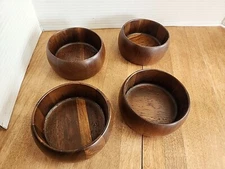 Set of 4 Heirloom Walnut Bowls Model # 1510 Spirit of '76 DiD Ware Lebanon, MO