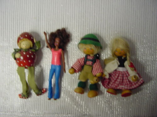 Konvolut 4 x Puppen Püppies alt ca. 14 cm gross