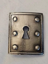 Vintage 1976 Keyhole Belt Buckle by The Great American Buckle Co Chicago