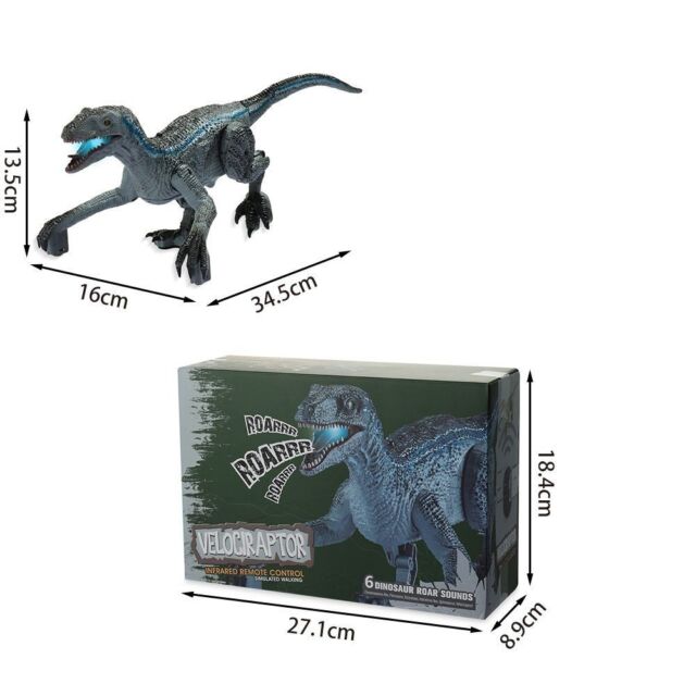 Simulation Velociraptor Remote Control with Sound &amp; Light RC Dinosaur Toys PY10783