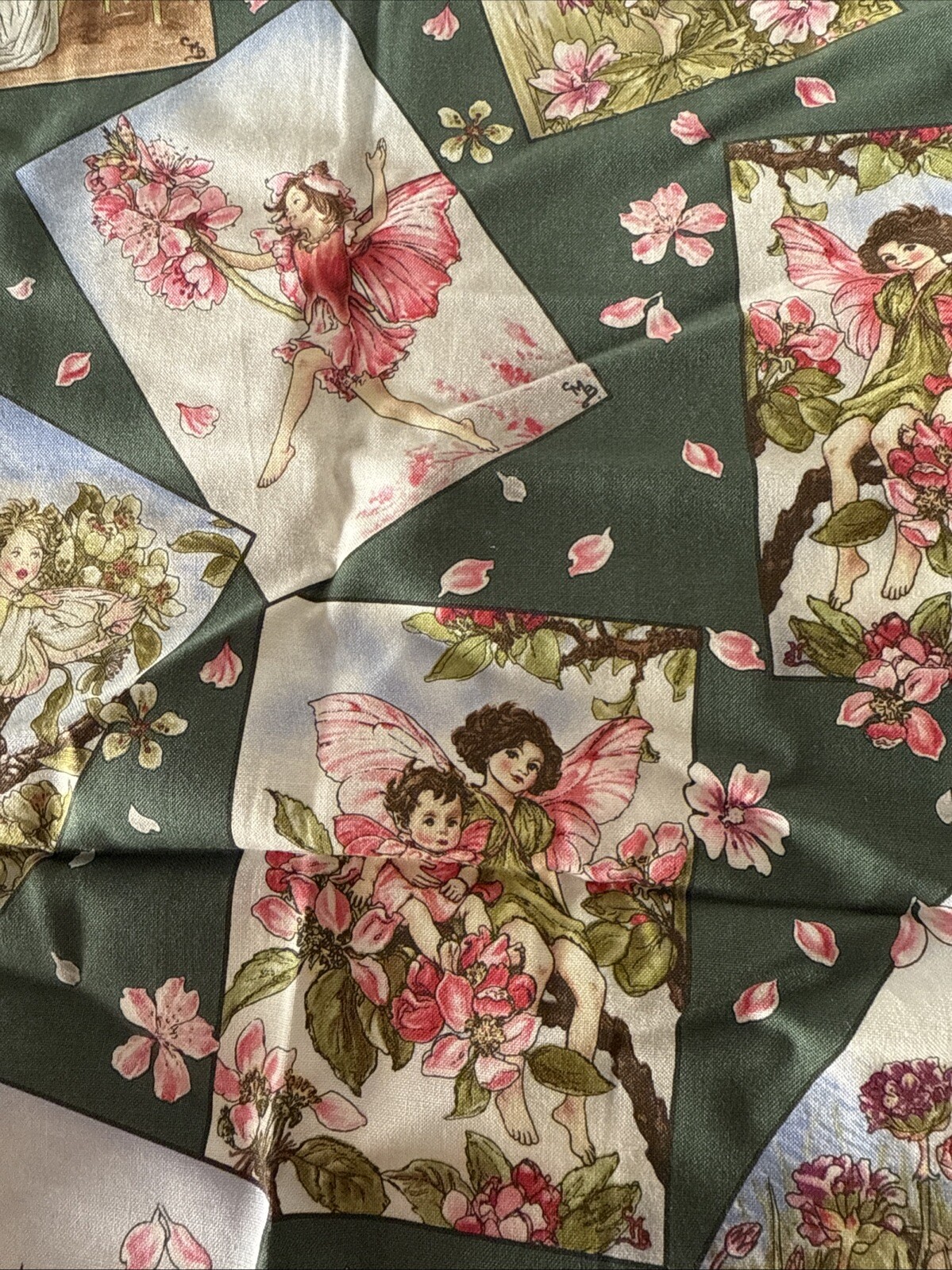 BLOSSOM  Fairies Cotton Fabric M Miller (17” X 21”) New DC 3928 REM