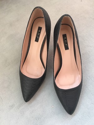 Schwarze Pumps in Reptiloptik Gr.38