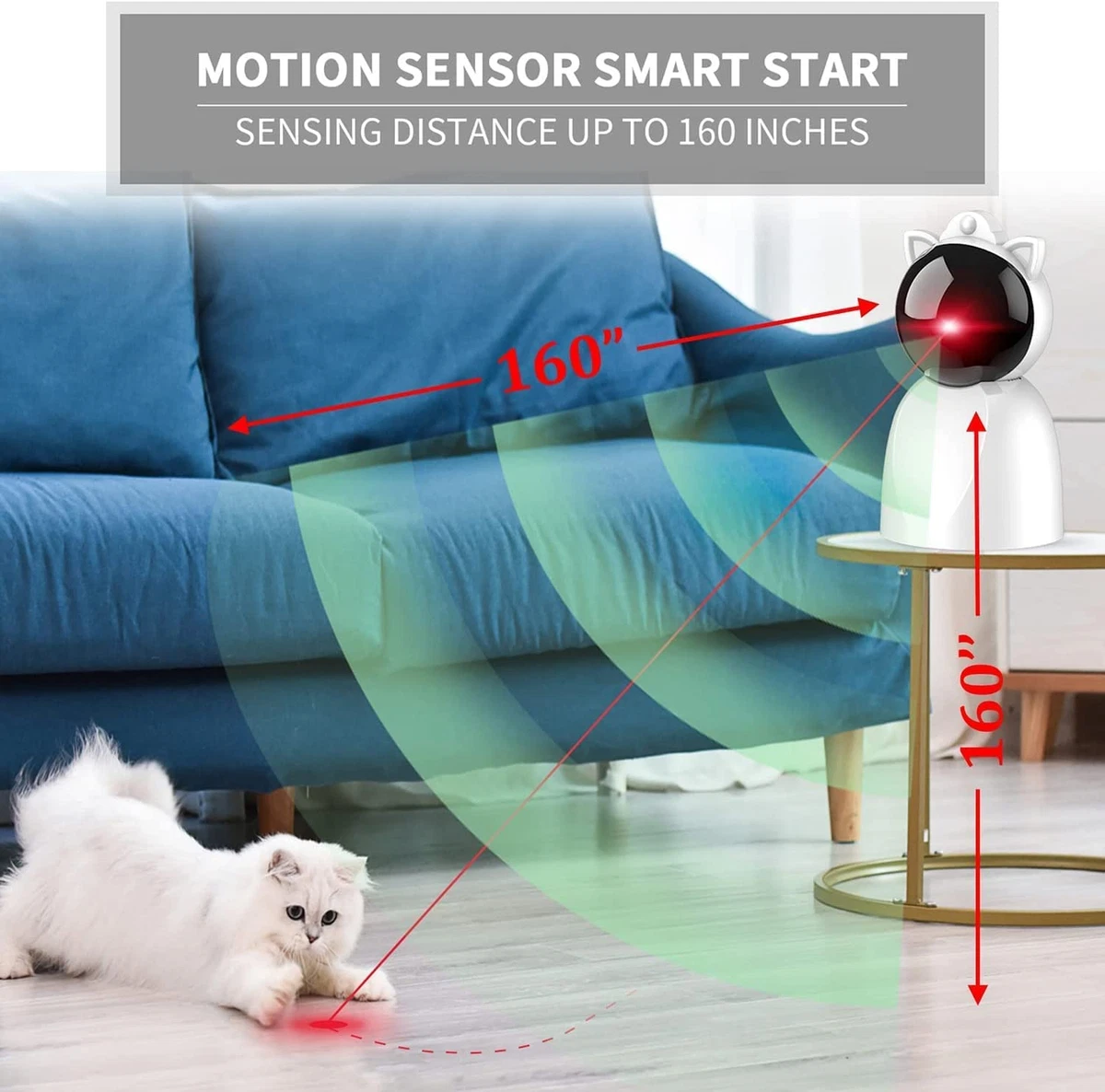 Motion sensor top activated cat toys