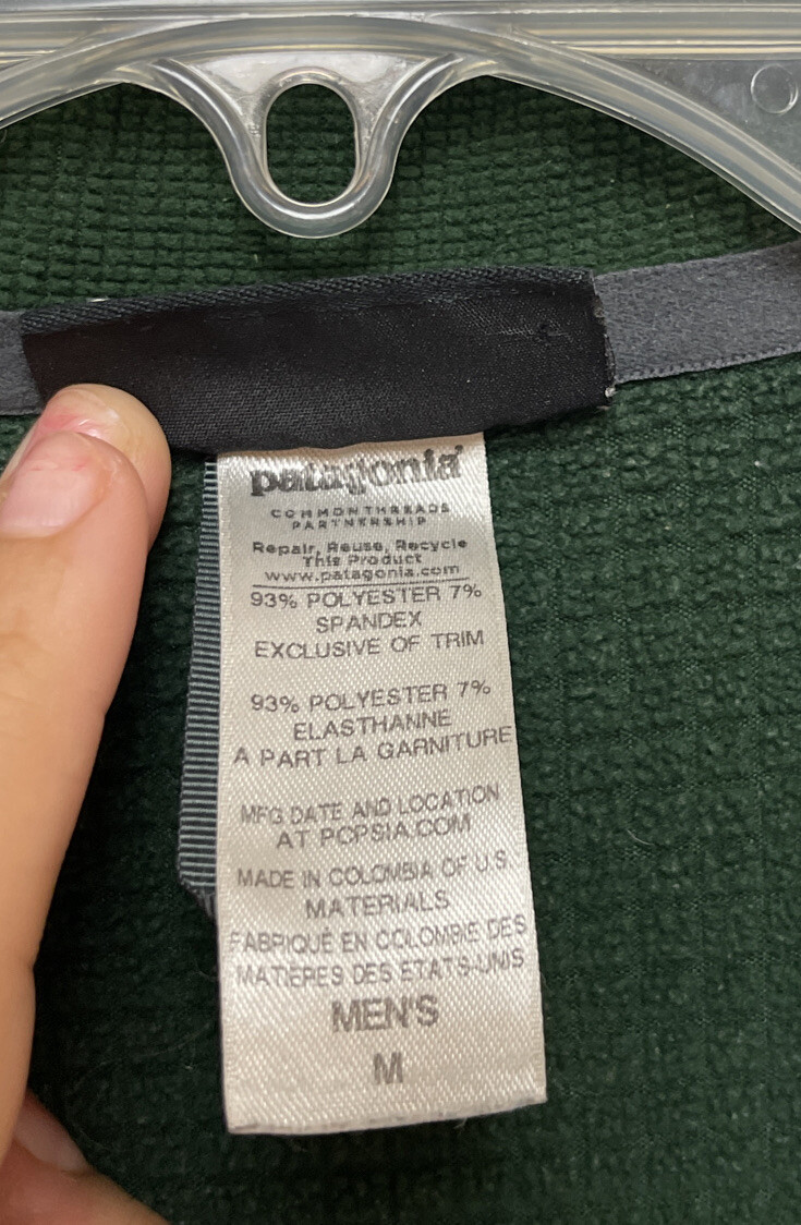 Patagonia Men's R1 Pullover green Polartec quarter zip 40108 Patagonia Men's R1 Pullover green Polartec quarter zip 40108