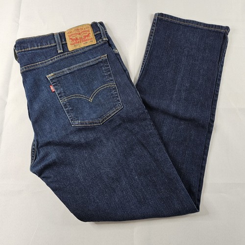 Levi's Jeans Mens Size 38x32 Blue 513 Straight Cut Denim Pants Great Shape READ