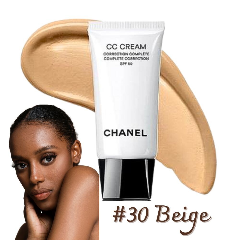 Chanel CC Cream #30 Beige Sunscreen Complete Correction SPF Chanel CC Cream #30 Beige Sunscreen Complete Correction SPF