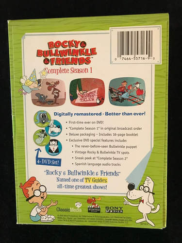 ROCKY AND BULLWINKLE AND FRIENDS (DVD, 2003, 4-Disc Set) - Complete Season 1 - Imagen 6 de 6