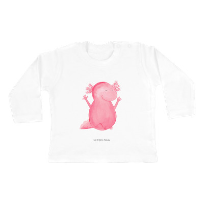 6-12 Monate Baby Longsleeve Axolotl Hurra - Geschenk uni Lurch fröhlich Mädchen