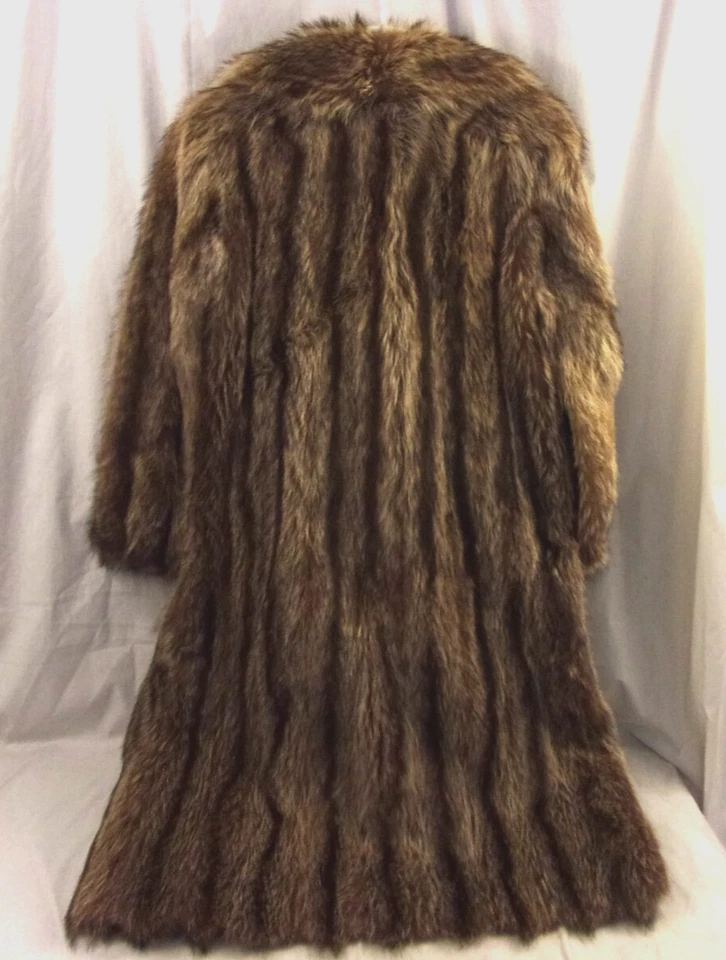 女士浣熊毛皮大衣小号 NH Rosenthal Furs 芝加哥胸部 34 英寸非常好 — 第 3/4 张图片