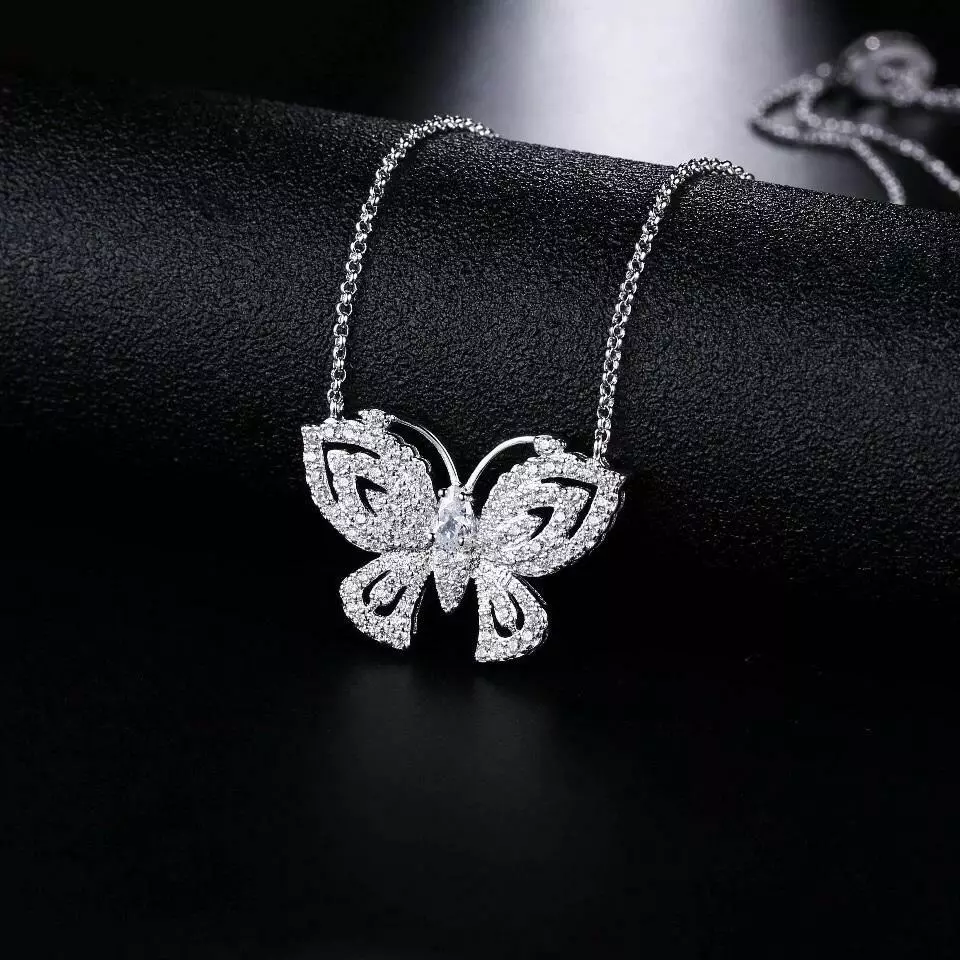 Amazon.com: KRUCKEL Butterfly White Gold Plated Butterfly Pendant Necklace  for Women | Swarovski Crystal Jewellery | Gift for Girlfriend, Anniversary,  Birthday, Valentines, Christmas : Clothing, Shoes & Jewelry