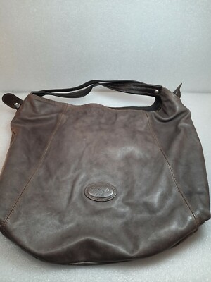 LARGE SOPHIA C LEATHER SHOULDER BAG PURSE  