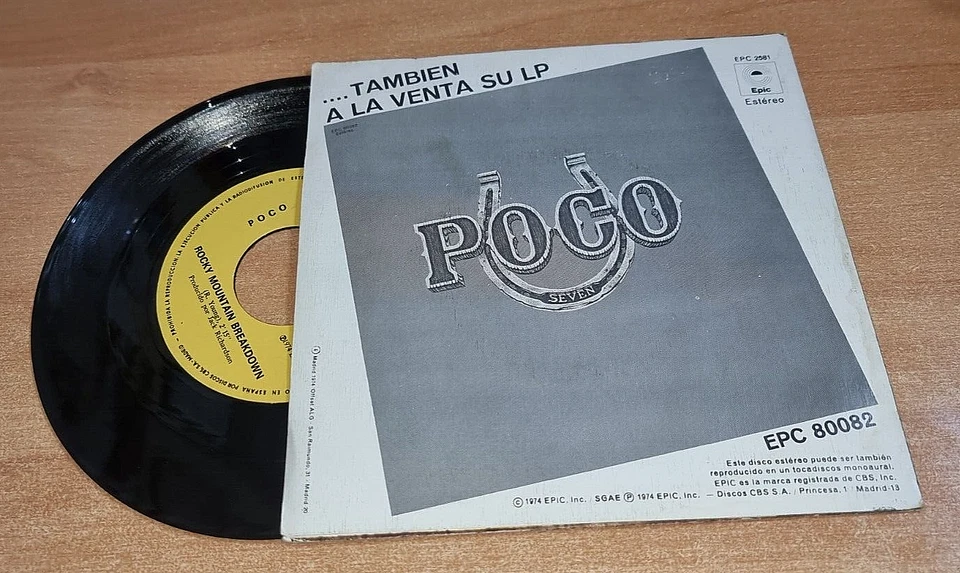 POCO Faith in the families 7" SPAIN SINGLE VINYL UNIQUE COVER VERY RARE 1974 OOP - Image 2 of 3
