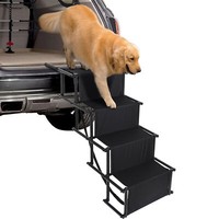 Freetoo Faltbar Hundetreppe FüR Auto, GroßE Hunde Treppen, 4 Stufen Hundetreppe