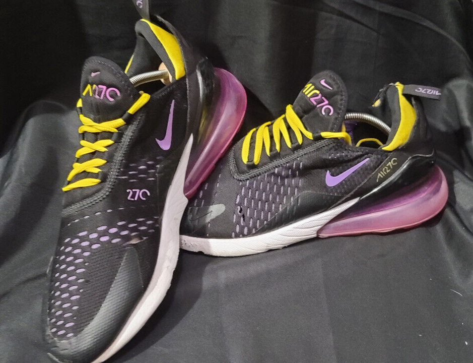 ❤Best Price❤ Nike Air Max 270 Black Hyper Lakers Magenta Purple AH8050-006  Sz 10