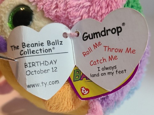 Ty Beanie Ballz Collection - Gumdrop Caterpillar Plush 2012 With Double Tags - Picture 6 of 9