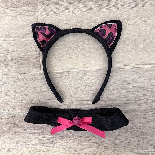 Women's Sassy Kitty Cat Halloween Costume (Size 8-10) Pink & Black, Cute & Sexy - Picture 4 of 10