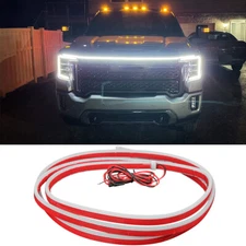 71" Car Hood Light Exterior LED Strip Lights White DRL For GMC Sierra 1500 2500