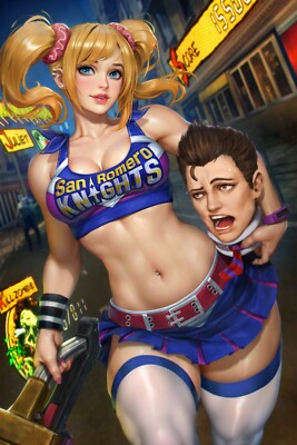 Juliet Starling Lollipop Chainsaw Anime Girl HD Print Canvas Manga Poster SFW