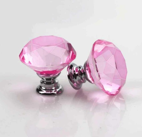 10Pcs 30mm Glass Diamond Crystal Dresser Knobs Drawer Pull Handle Cabinet Pulls - Picture 21 of 26