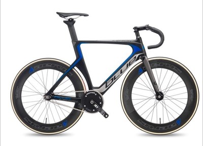 blue track bike