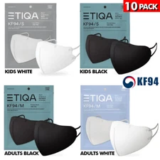 Pack of 10 ETIQA KF94 Korean Face Mask Made in Korea Dust Covers Adults & Kids
